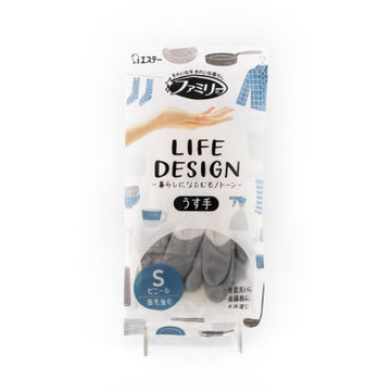 St Family Life Design Thin Gloves Gray Small