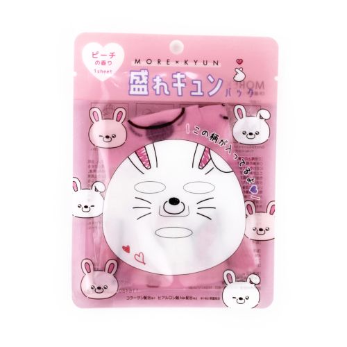 Animal Sheet Face Pack Peach Rabbit