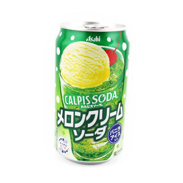 Asahi Calpico Melon Crean Soda Can 350Ml