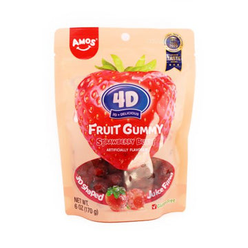Amos 4D Strawberry Burst Gummy 6Oz