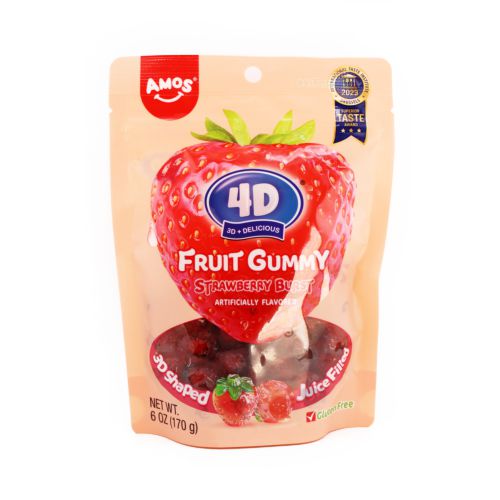 Amos 4D Strawberry Burst Gummy 6Oz