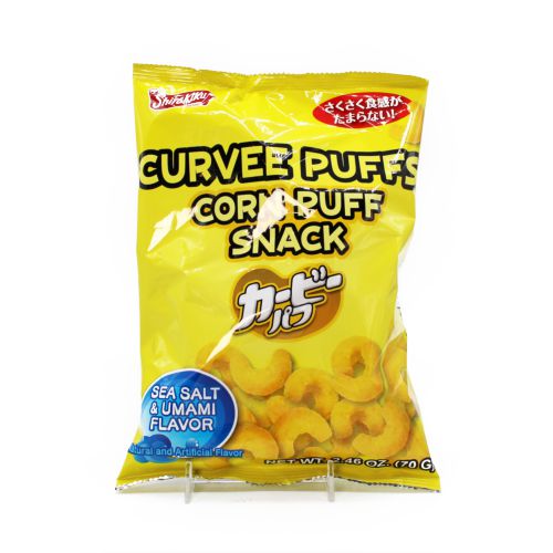 Shirakiku Curvee Puffs Sea Salt Puff Snack 70G